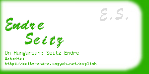 endre seitz business card